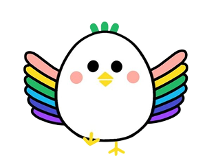 カラフルな羽の鳥