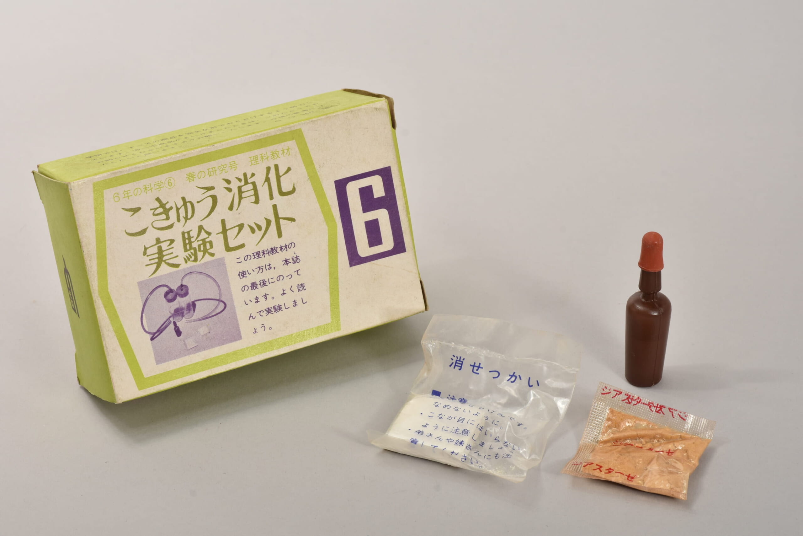 ①こきゅう消化実験セット②人体解ぼう図